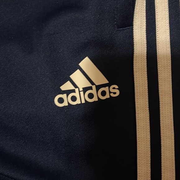 Adidas Blue stripped sweats - Picture 2 of 4